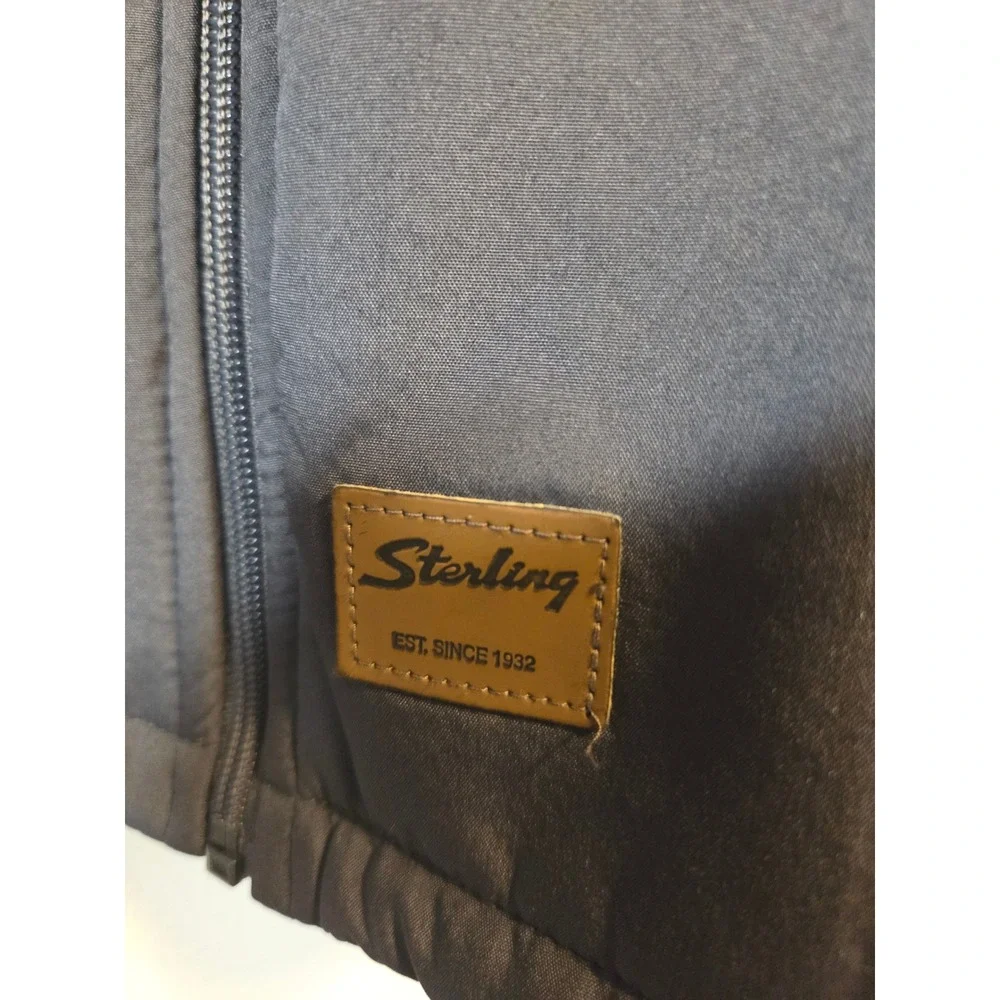 Vintage Sterling Gray Full Zip Fleece Lined Workwear Jacket XL